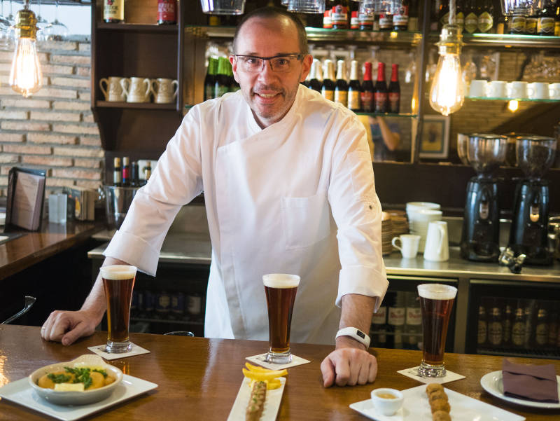Cata de cervezas belgas con maridaje gourmet Madrid | Cheff Etienne Bastaits | Restaurante Gourmand Atelier Belge